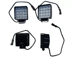 Engo 4 Inch LED Work Lights SW Series Square 48 Watt Led Single Flood Light Requires Wiring Harness