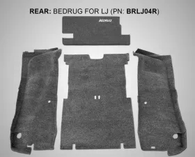 JEEP BEDRUG 03-06 JEEP LJ UNLTD REAR 4PC CARGO KIT (INC TLGTE & TUB LINER) Jeep Wrangler 2004-2006