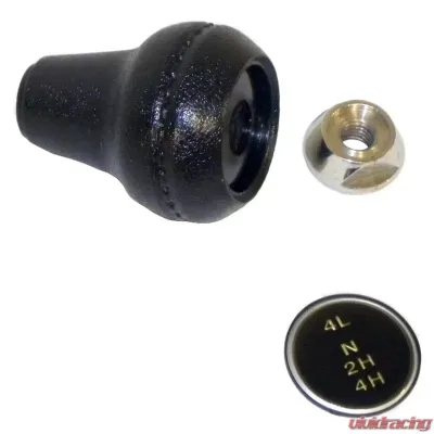 Crown Automotive Jeep Replacement Transfer Case Shift Knob Kit, Black,Silver, w/ Dana 300 Transfer Case Jeep - 3241430K