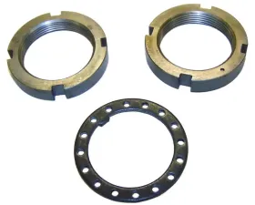 Crown Automotive Jeep Replacement Front Spindle Nut Kit for 74-91 SJ, J-Series (2 Spindle Nuts & 1 Lock Washer) Jeep Front