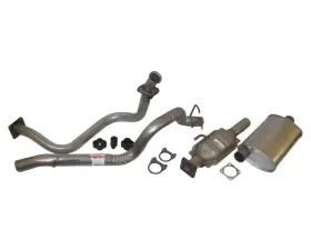 Crown Automotive Jeep Replacement Exhaust Kit (Front Pipe, Cat. Converter, Muffler, Tailpipe, Clamps & Insulators) Jeep Wrangler 1987-1992 2.5L 4-Cyl