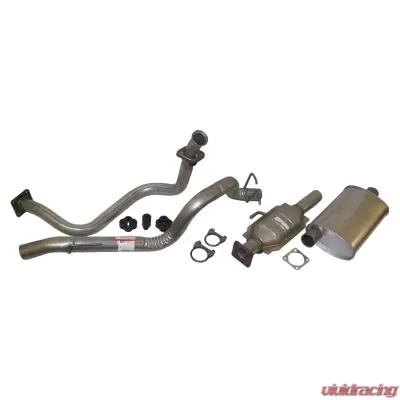 Crown Automotive Jeep Replacement Exhaust Kit (Front Pipe, Cat. Converter, Muffler, Tailpipe, Clamps & Insulators) Jeep Wrangler 1987-1992 2.5L 4-Cyl - 52001720K