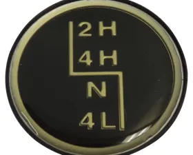 Crown Automotive Jeep Replacement Shift Knob Insert, Black,Silver, w/ NP231 Transfer Case Jeep Wrangler 1987-1995