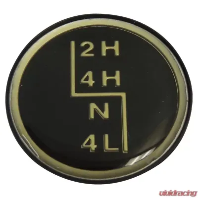 Crown Automotive Jeep Replacement Shift Knob Insert, Black,Silver, w/ NP231 Transfer Case Jeep Wrangler 1987-1995 - 53004376