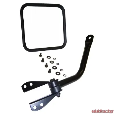 Crown Automotive Jeep Replacement Black Arm & Mirror Kit for 1955-86 CJ-5, CJ-6, CJ-7, CJ-8; Left (Passenger) Side Jeep Right - 5455302K