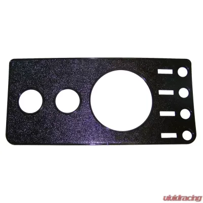 Crown Automotive Jeep Replacement Dash Overlay Panel, Black Textured, w/o Radio Hole for 1976-86 Jeep CJ-5, 7, 8 Jeep Center - 5457117NR