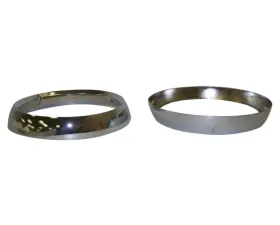 Crown Automotive Jeep Replacement Headlamp Bezel Set, Left & Right, Chrome Jeep