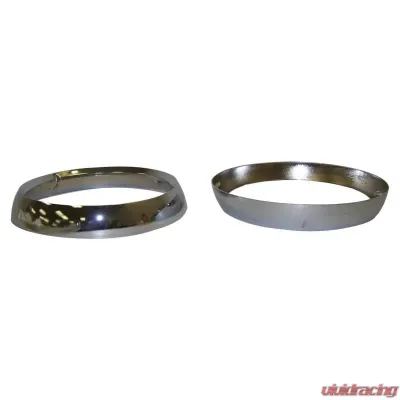 Crown Automotive Jeep Replacement Headlamp Bezel Set, Left & Right, Chrome Jeep - 5460087K