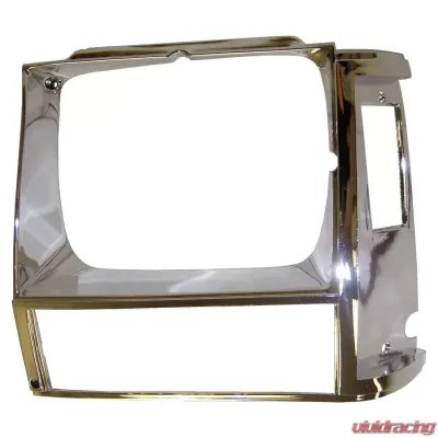 Crown Automotive Jeep Replacement Left Chrome Headlight Bezel for 84/90 XJ Cherokee & MJ Comanche Jeep Left - 55002245