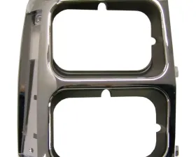 Crown Automotive Jeep Replacement Dual Headlight Bezel, Black & Chrome, Plastic, Right for 84/90 XJ Cherokee Jeep Right 1984-1990