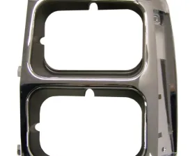 Crown Automotive Jeep Replacement Dual Headlight Bezel, Black & Chrome, Plastic, Left for 84/90 XJ Cherokee Jeep Left 1984-1990