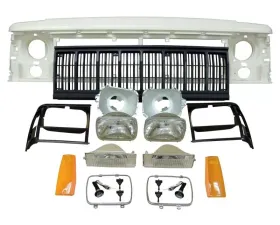 Crown Automotive Jeep Replacement Header Panel Kit w/ Grille & Lights for 1991-1996 Jeep XJ Cherokee Jeep Cherokee 1991-1996