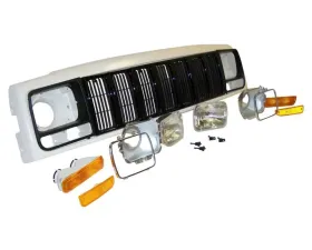 Crown Automotive Jeep Replacement Header Panel Kit w/ Grille & Lights for 1997-2001 Jeep XJ Cherokee Jeep Cherokee 1997-2001