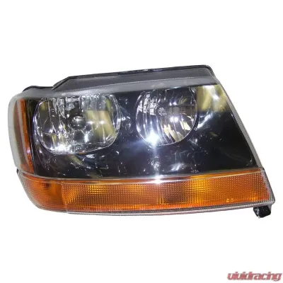 Crown Automotive Jeep Replacement Right Headlight w/o Headlamp Leveling Device for 99/02 Jeep WJ Grand Cherokee Jeep Grand Cherokee Right 1999-2004 - 55155128AB