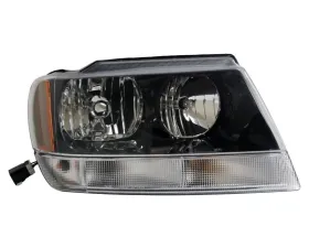 Crown Automotive Jeep Replacement Right Headlight for 02-04 WJ Grand Cherokee w/o Headlamp Leveling Jeep Grand Cherokee 2002-2004
