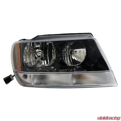 Crown Automotive Jeep Replacement Right Headlight for 02-04 WJ Grand Cherokee w/o Headlamp Leveling Jeep Grand Cherokee 2002-2004 - 55155128AJ