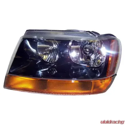 Crown Automotive Jeep Replacement Left Headlight w/o Headlamp Leveling Device for 99/02 Jeep WJ Grand Cherokee Jeep Grand Cherokee Left 1999-2004 - 55155129AB