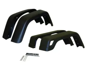 Crown Automotive Jeep Replacement Fender Flare Kit for 97-06 TJ Wrangler; 6-5/8