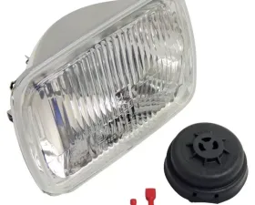 Crown Automotive Jeep Replacement Left or Right Headlight for Jeep XJ Cherokee, Export only. Bulb not included. Jeep Cherokee Left 1984-2001
