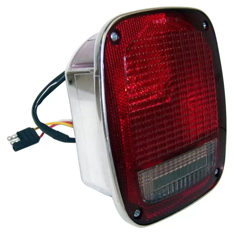 Crown Automotive Jeep Replacement Chrome Left Tail Lamp w/ Side Marker Light for 1981-1986 CJ-5, 7, 8 Jeep Left - 5758255C