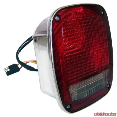 Crown Automotive Jeep Replacement Chrome Left Tail Lamp w/ Side Marker Light for 1981-1986 CJ-5, 7, 8 Jeep Left - 5758255C