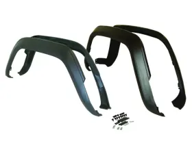 Crown Automotive Jeep Replacement Fender Flare Kit, Left and Right, Front & Rear, Black Flat Jeep Cherokee Front and Rear 1984-1996