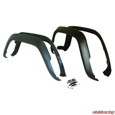 Crown Automotive Jeep Replacement Fender Flare Kit, Left and Right, Front & Rear, Black Flat Jeep Cherokee Front and Rear 1984-1996 - 5AGK