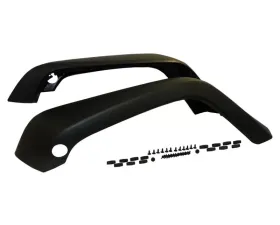 Crown Automotive Jeep Replacement Front Textured Black Fender Flare Kit for 07-18 JK Wrangler; Incl. Hardware Jeep Wrangler Front 2007-2018