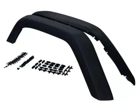 Crown Automotive Jeep Replacement Rear Textured Black Fender Flare Kit for 07-18 JK Wrangler; Incl. Hardware Jeep Wrangler Rear 2007-2018