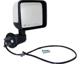 Right Side Power, Heated, Mirror for 2015-2018 Jeep JK Wrangler; Chrome