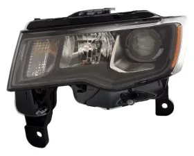 Left Headlight Assembly for 2016+ Jeep WK Grand Cherokee w/ Halogen Bulbs