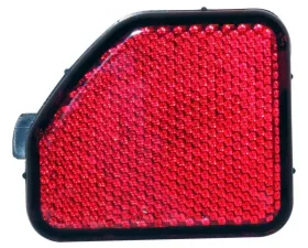 Right Rear Fascia Reflector for 2018+ Jeep JL Wrangler; Red Plastic