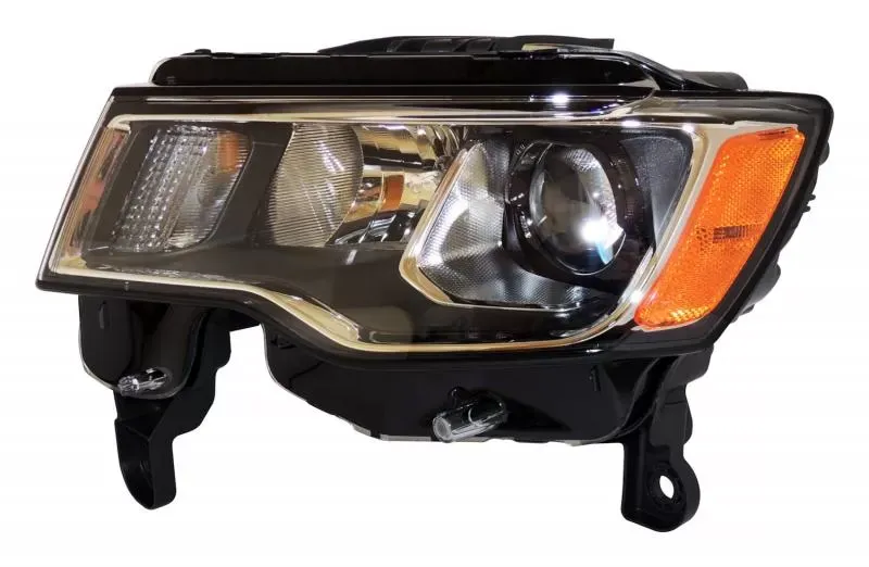 Left Headlight Assembly for 2017+ Jeep WK Grand Cherokee w/ Halogen Bulbs - 68289235AD