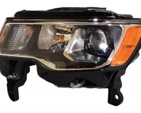 Left Headlight Assembly for 2017+ Jeep WK Grand Cherokee w/ Halogen Bulbs