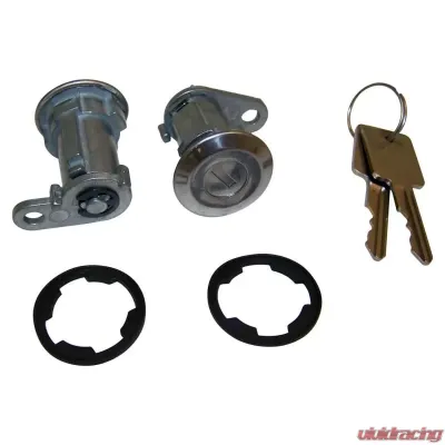 Crown Automotive Jeep Replacement 2 Door Lock Cylinders w/ 2 Keys for Misc. 1981-1990 Jeep Vehicles Jeep - 8122874K2