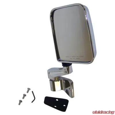 Crown Automotive Jeep Replacement Chrome Right Mirror Assembly for 1987-2006 Jeep YJ, TJ Wrangler; 87/02 Style Jeep Right - 82201772C