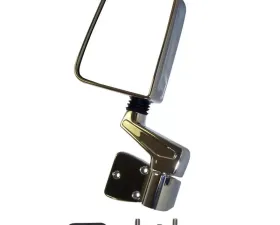 Crown Automotive Jeep Replacement Chrome Left Mirror Assembly for 1987-2006 Jeep YJ, TJ Wrangler; 87/02 Style Jeep Left