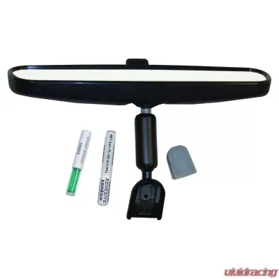 Crown Automotive Jeep Replacement Rearview Mirror Kit, Black, Includes 9.75" Wide Mirror, Button & Adhesive - 8993023K