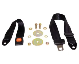 Crown Automotive Jeep Replacement Seat Belt, Left or Right Rear, Black, 2 Point Non-Retractable, 60