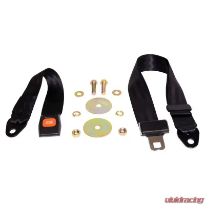 Crown Automotive Jeep Replacement Seat Belt, Left or Right Rear, Black, 2 Point Non-Retractable, 60" Jeep Front Right - BELT1B