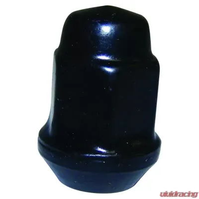 Crown Automotive Jeep Replacement Black Capped Lug Nut for Multiple Jeep, Dodge, Chrysler Models; 1/2"-20 - J4006956BLK