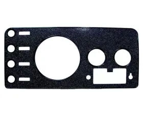 Crown Automotive Jeep Replacement Dash Overlay Panel for 76-86 CJ-5, CJ-7, CJ-8; Black Textured, w/ Radio Opening Jeep Center