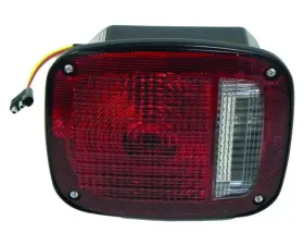 Crown Automotive Jeep Replacement Left Tail Lamp w/ Black Body; w/ License Lamp Window for 1976-80 Jeep CJ-5, CJ-7 Jeep Left 1976-1980