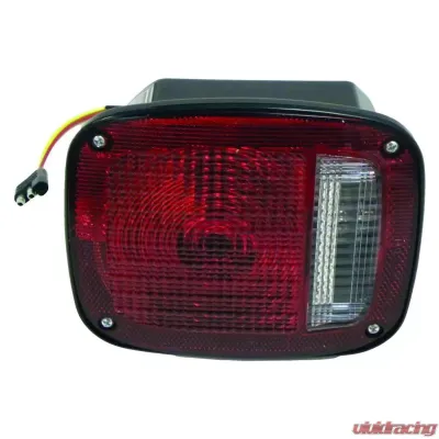 Crown Automotive Jeep Replacement Left Tail Lamp w/ Black Body; w/ License Lamp Window for 1976-80 Jeep CJ-5, CJ-7 Jeep Left 1976-1980 - J5457197