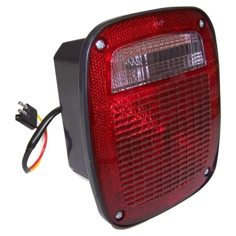 Crown Automotive Jeep Replacement Rt. Tail Lamp w/ Black Body, w/ License Lamp Window for 1976-80 Jeep CJ-5, CJ-7 Jeep Right 1976-1980 - J5457198