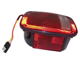 Crown Automotive Jeep Replacement Right Tail Lamp w/ Side Marker Light for 1981-86 Jeep CJs; Black Body Jeep Right