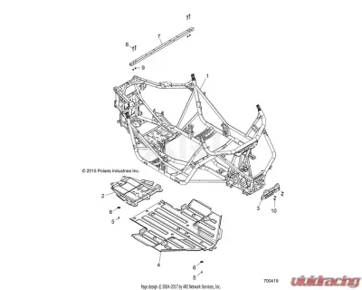 Polaris OEM PLATE-SKID, BLK - CLEARANCE - 5456434-070