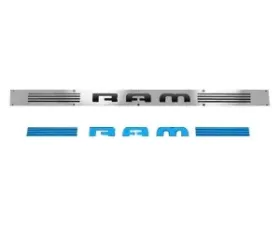Recon Truck Accessories Illuminated Brushed Front Door Sills Ram Logo Blue Illumination