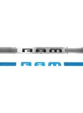 Recon Truck Accessories Illuminated Brushed Front Door Sills Ram Logo Blue Illumination                                     - 264121DG - Image 2