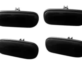 Recon Truck Accessories Fender Lenses w/Red And Amber LED Light Smoked Lens Chrome Trim Dodge Ram 02-09